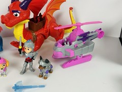 PAW Patrol Rescue Knights Lot Sparks Dragon Skye Copter Knight Pups Figures