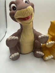 Vintage 1988 Land Before Time Cera Triceratops Vinyl hand puppet