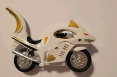 1995 Power Rangers Shark Cycle Vehicles Red Pink and White