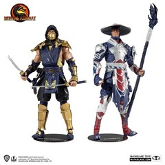 Mortal Kombat Scorpion Blackout & Raiden Defender Deluxe Figure Set 2020 New