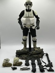 Sideshow Star Wars Biker Scout Figure Exclusive Battlefront Sniper Rifle