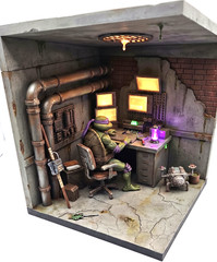 TMNT Donatello Workshop Tech Lab Modular Diorama – 1:12 & 1:18 Scale Display