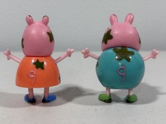 Vintage Peppa Pig Granny Pig Grandpa Figure Play Toy Peppa 2003 Figure Poseable