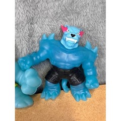 Heroes of Goo Jit Zu Action Figure Lot Tyro Rock Jaw Blue Stretchy Squishy 3pc