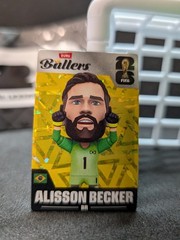 ZURU Ballers Alisson Becker Brazil Goalkeeper Figure w/ Card Ball & Goal FIFA