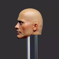 1/6 Dwayne Johnson Young Ver. Head Carved For 12″ PH Hot Toys Male Figure Body