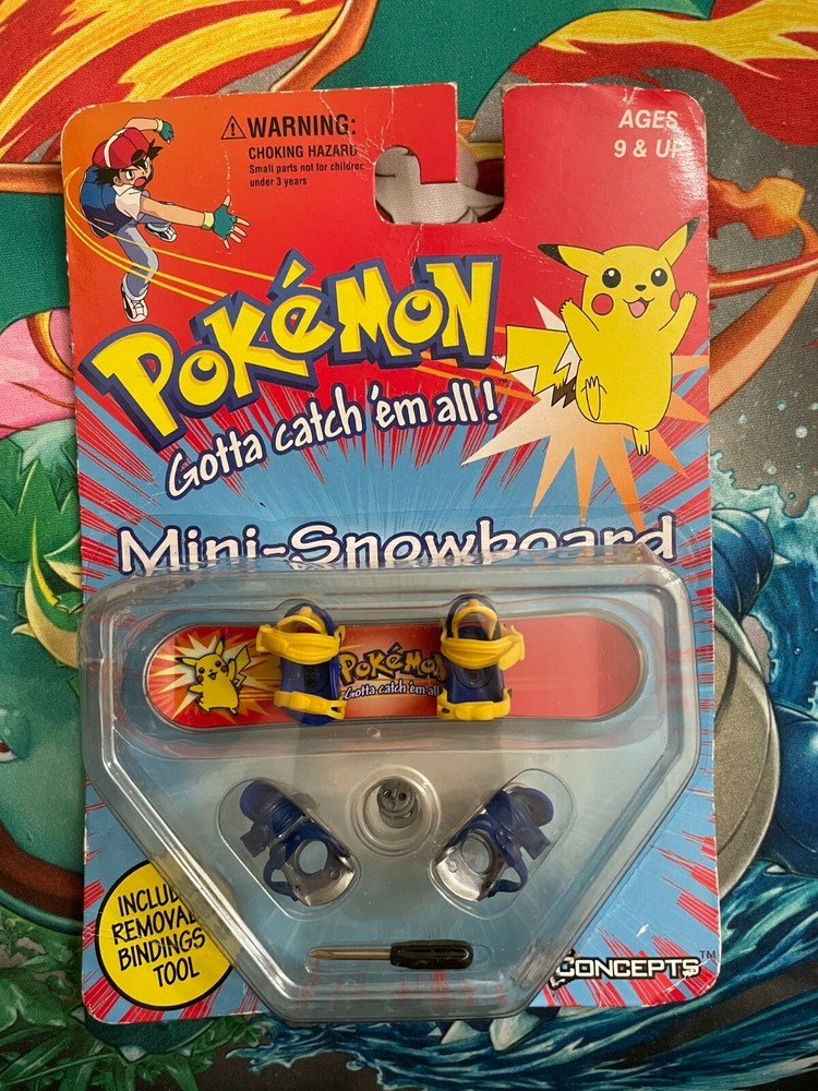 Sealed Pokemon Pikachu Red background Finger Mini-Snowboard XConcepts 