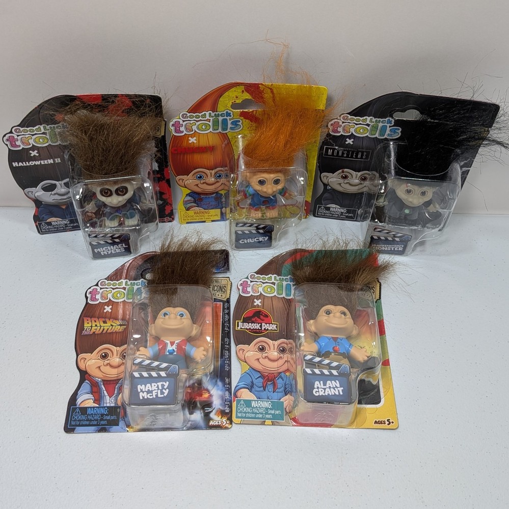 Good Luck Trolls Icons Complete Set of 5 Brand New Sealed in Box Free Shipping