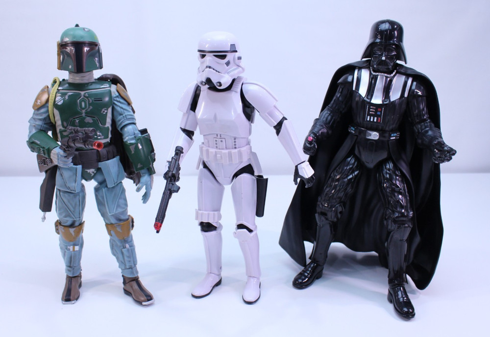 Disney Store Star Wars Action Figure Dolls Darth Vader Storm Trooper Boba Fett