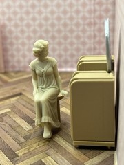 1:24 Scale Dollhouse Figure “Evening Beauty Ritual” 1950s Inspired by Marx