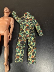 Vintage 1960’s Hong Kong Gi Joe Clone Doll Action Figure Knockoff Camo jumpsuit