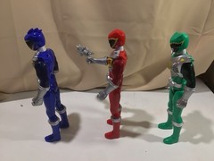 Power Rangers Dino Charge Red Green Blue Ranger 12” Action Figure Lot of 3