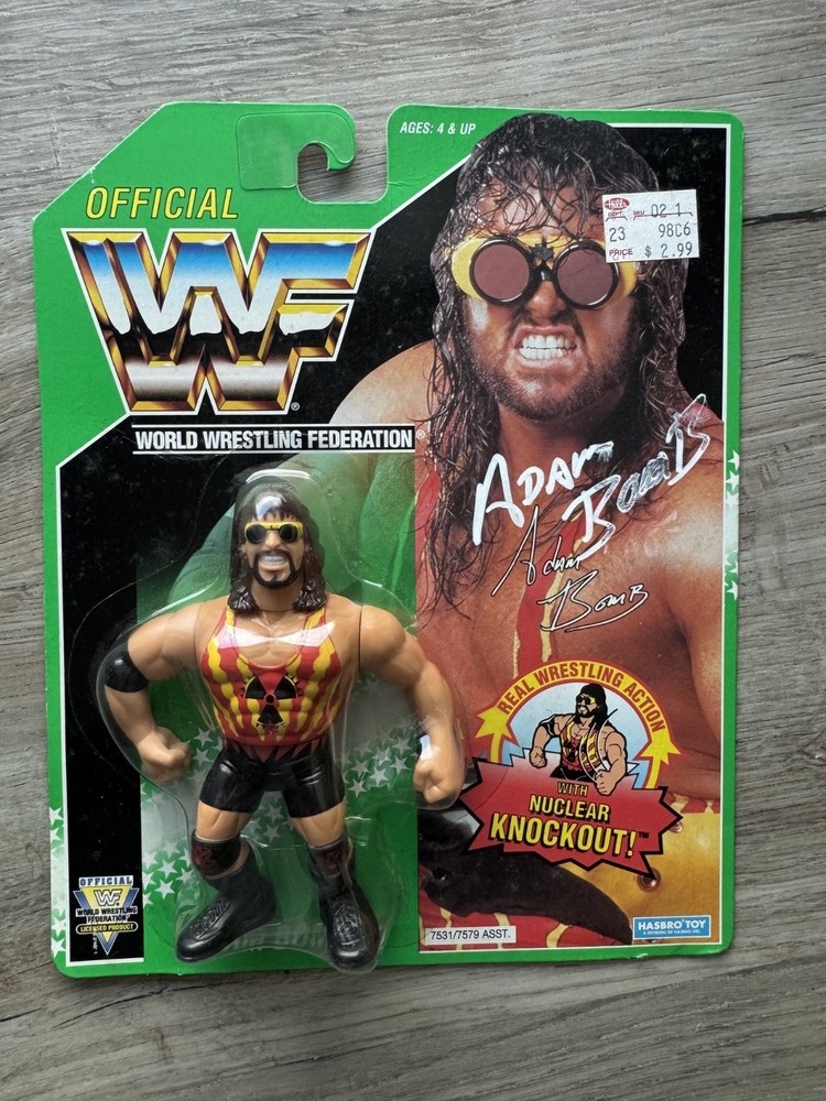 WWF Hasbro Adam Bomb Signed/Autographed/JSA Certified MOC Series 11 Green Card