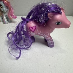 My Little Pony Set Of 4, 2 Little & 2 Large Years- 2003, 2005, 2008 Glitter MLP