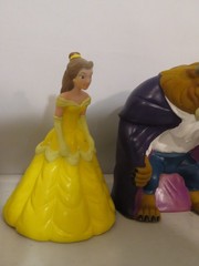 BEAUTY AND THE BEAST VINYL HAND PUPPETS 1992 PIZZA HUT SET OF 4 PCS EUC
