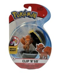 New POKEMON Clip N Go Vulpix Battle Ready Figure & Poke Ball