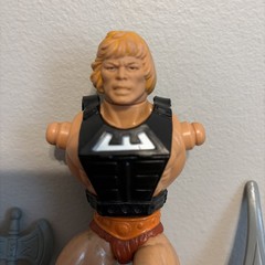 Vintage 1981 MOTU He-Man Taiwan Soft Head w/ Original Armor Sword & Axe