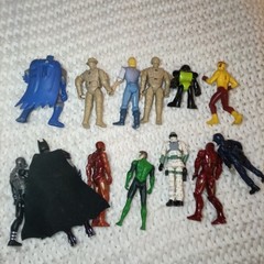 Action Figures Lot Of 13 Mixed Lot With Carrying Case