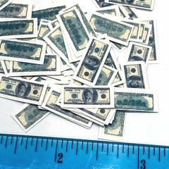 AX-BL: 1/12 miniature toy US Money Cash Bills (2 stacks) for 6″ action figures