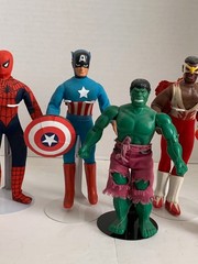 VINTAGE MEGO Avengers LOT Spiderman, Hulk, Iron Man, Falcon, Cap America, Thor