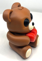 Cute 3D Printed Flexible Teddy Bear with Heart “Honey” – Valentine’s Day Gift