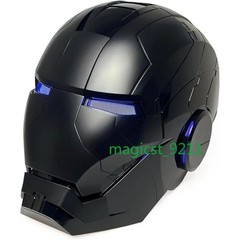 Iron Man Full Black 1:1 MK5 Jarvis Deformable Voice Control Wearable Helmet Mask
