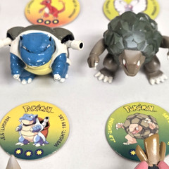 RARE Tomy Pokémon Vintage LOT of 36 Pokemon Figures w/ Matching Pogs CGSTJ 90s