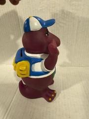 Barney Purple Dinosaur Coin Piggy Bank Back to School Lyons Group 1992 Vintage
