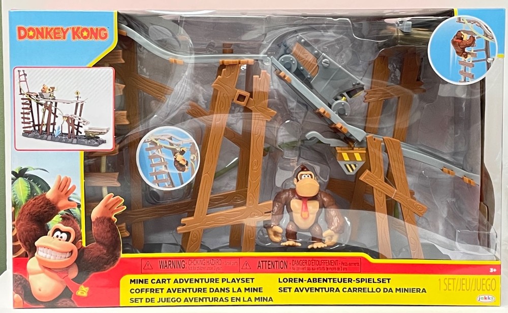 Donkey Kong 2.5″ Mine Cart Adventure Action Figure Playset Jakks Pacific