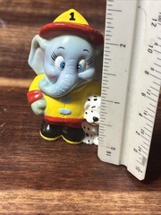 Vintage 1998 Blinky Chester Snorky Elephant Fire Fighter PVC And Dalmatian Figur