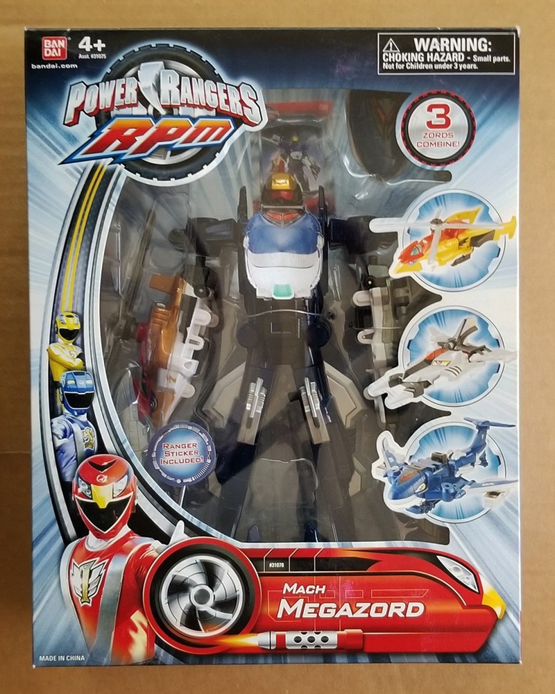 POWER RANGERS RPM 2009 MACH MEGAZORD BANDAI MINT IN OPEN BOX