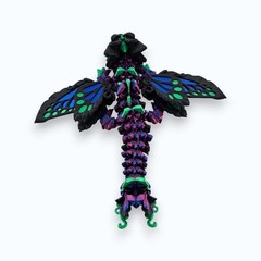 Lot 3 Baby Fae Wolf Dragon Toys Articulated 3D Printed Fantasy Fidget Pets- 8.5″