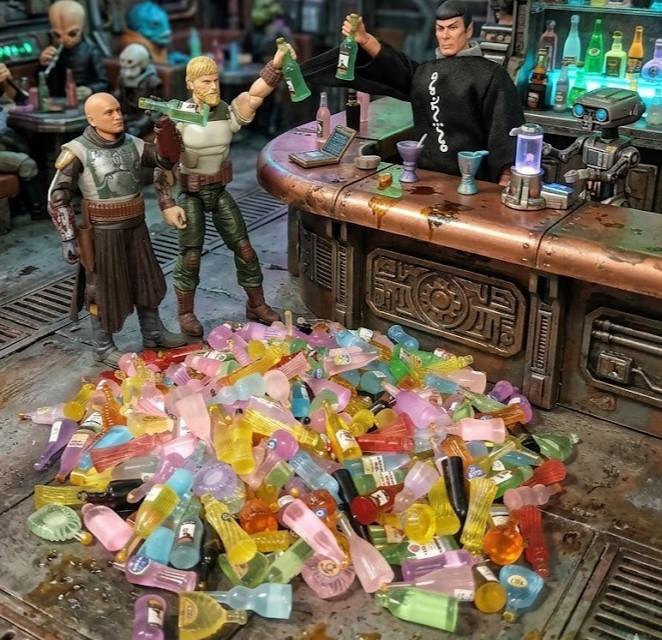 15x BOTTLE LOT 1:9 MEGO scale FIGURE DIORAMA ACCESSORY STAR WARS gi joe