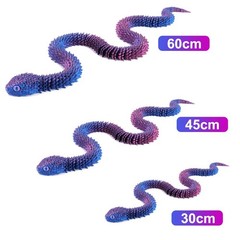 60cm 3d Printed Snake Movable Joint Simulation Figures Newyear Decoration Big