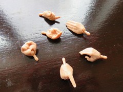 Hasbro GI JOE CLASSIFIED #157 Law & Order (6) Extra Hands 6″ FODDER Custom Parts