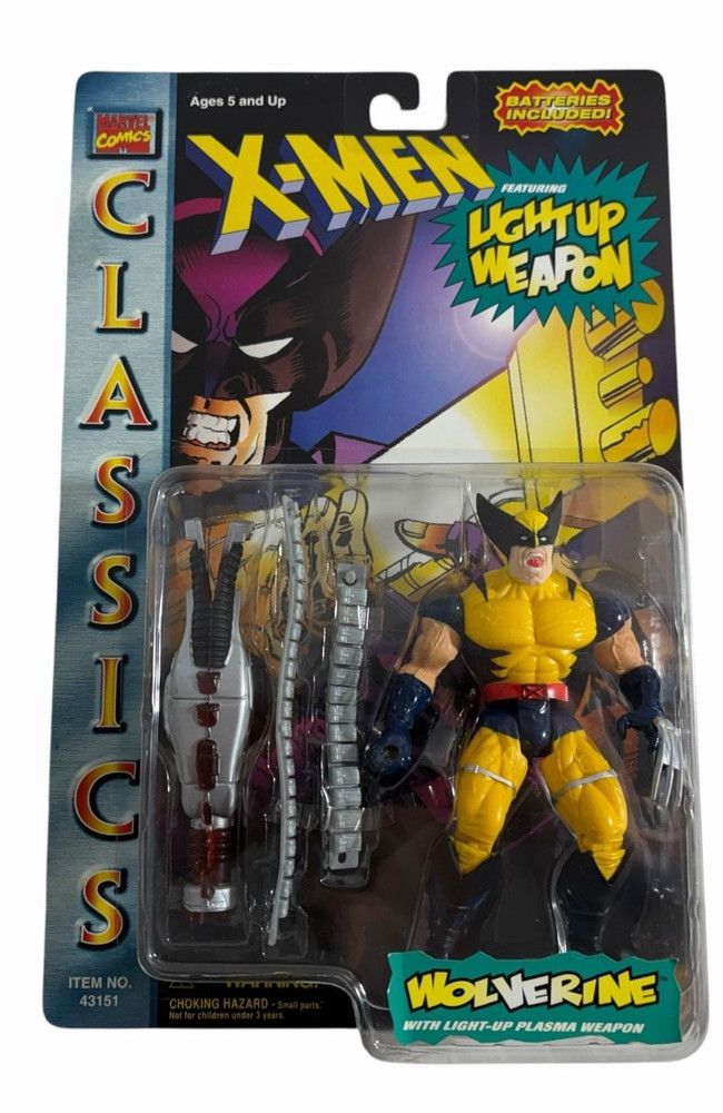 Toy Biz Marvel X-Men Classics Wolverine With Light-Up Weapon 1996 Vintage NOS