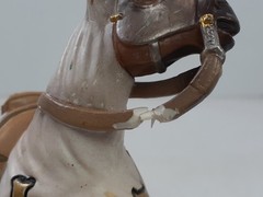 Schleich Horse 2003 Crusader Medieval Jousting Horse White with Gold Cross 70034