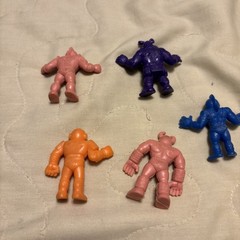 Vintage M.U.S.C.L.E. Men Lot of 5 Multi And Flesh Color Figures Mattel 80s Used