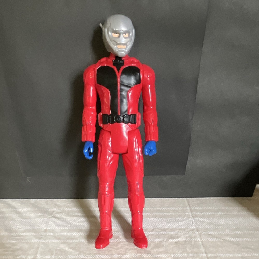 Action Figure Red/Black w/ Gray/Silver Helmet & Blue Hands Plastic