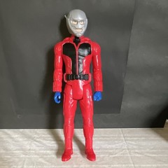 Action Figure Red/Black w/ Gray/Silver Helmet & Blue Hands Plastic
