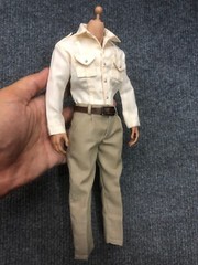 1/6 Custom Indiana Jones Harrison Ford Suit V1 for body Action Figure 12 inch