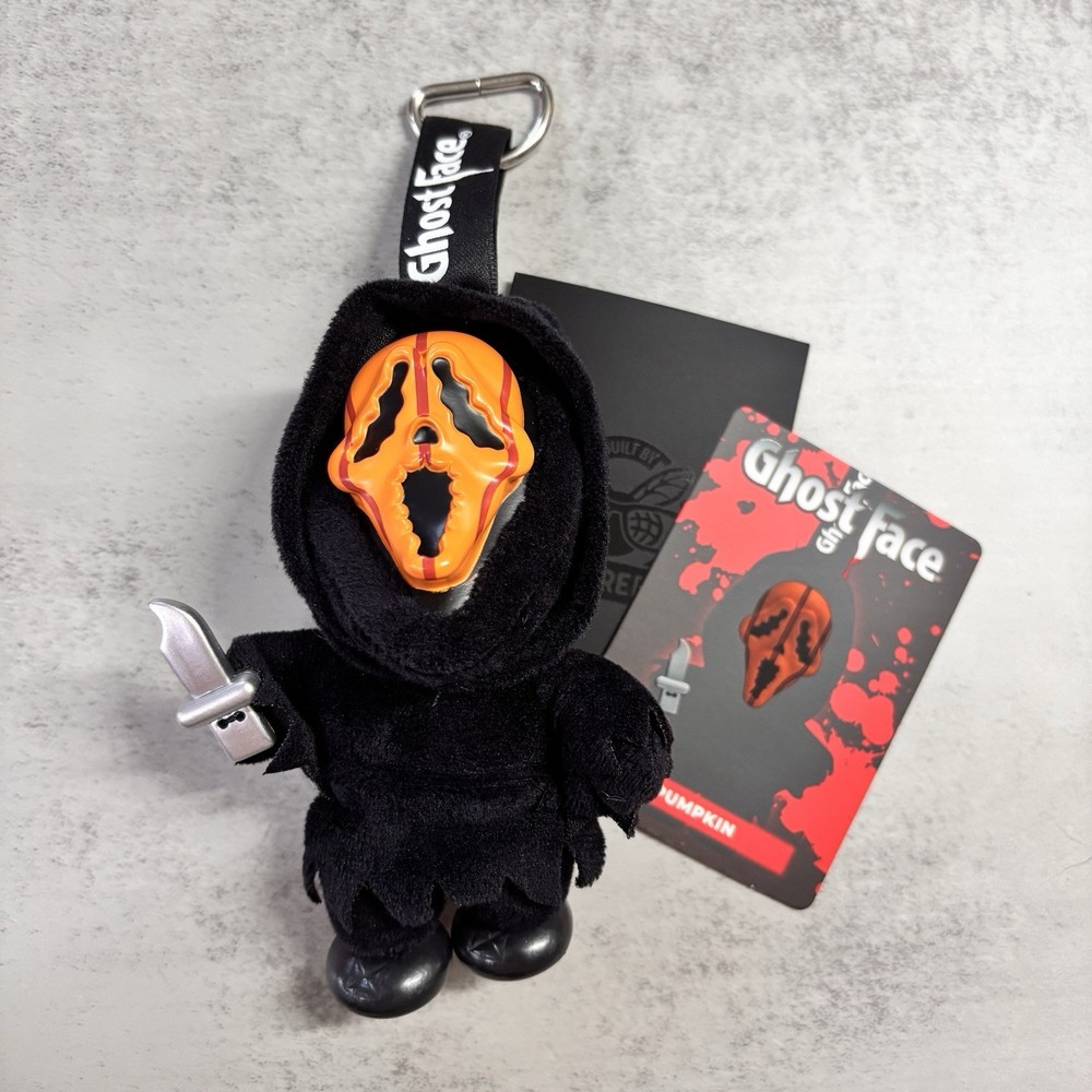 Ghost Face Mystery Plush Pumpkin Bag Clip RARE 1/27 Spirit Halloween Culturefly
