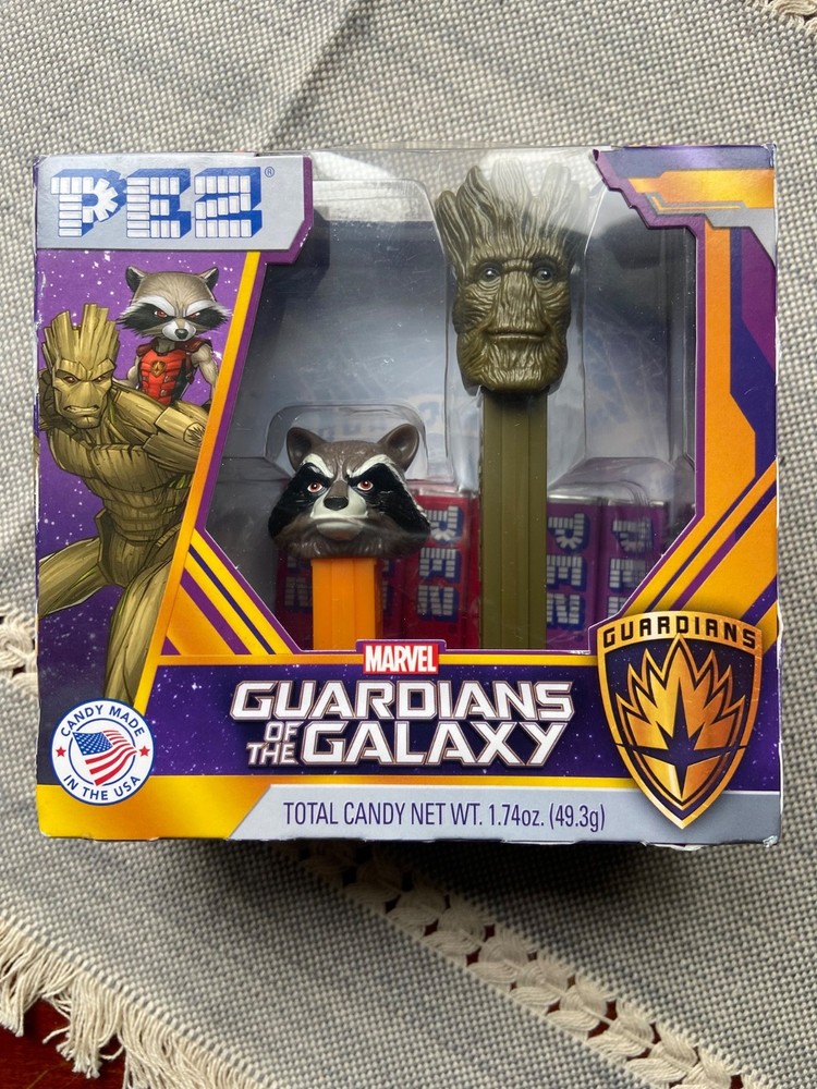 PEZ Dispensers Marvel Guardians of Galaxy Rocket Raccoon Groot Collectible New