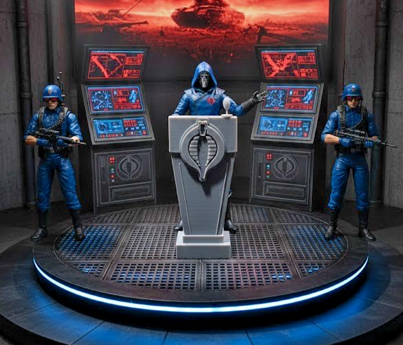 Cobra Inspired Organization Podium Diorama Sci-Fi 1:18 Scale for 4 inch Figure