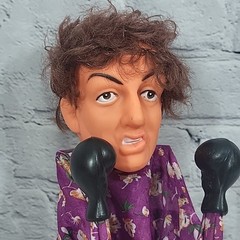 Vintage 1980s Rocky Balboa Hand Puppet Boxing Figure Sylvester Stallone Works