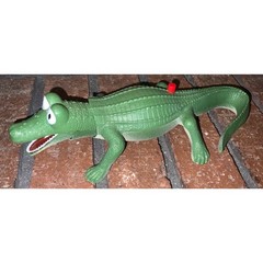 Vintage University Games Green Alligator Snapping Jaw Mechanical Toy Figure