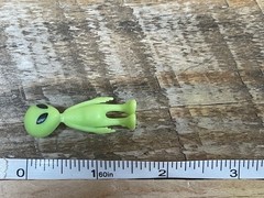 Alien Martian Green Glow In The Dark Action Figure 1.5” Outer Space Man UFO Toy