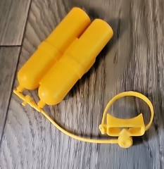 1977 Big Jim Dive To Danger Yellow Scuba Diver Tanks & Face Mask Mattel