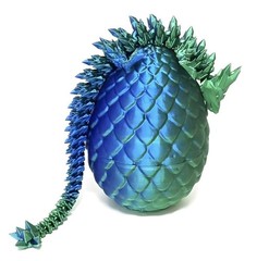 3D Printed Dragon Egg Crystal Full Articulated Laser Green Fidget Toys Kids Gift