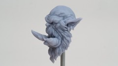 3d Printed Resin Head For Fantasy / Mythic Legions 1/12 Orc Beard Head #2